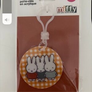 NWT Miffy Acrylic Key chain Bag charm